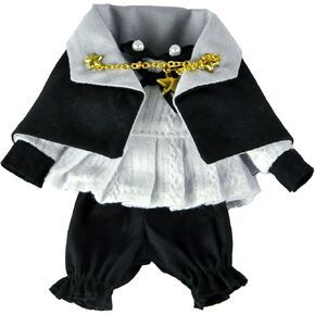 YMY BJD DOLL OB11 ملابس من ثلاث قطع CAPE GSC P9 VINTAGE PREPPY SUIT 1/12 SCALE ACTION ACTION DISTRANT HIRDACH NEW GIFTS （GRAY）