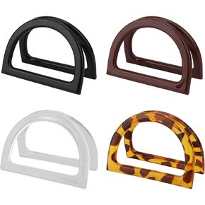 8pcs محفظة مقابض ، د كيس شكل مقبض استبدال محفظة ABS للحقيبة حقيبة حقيبة صنع أكياس الكروشيه