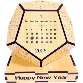 2025 تقويم المكتب الخشبي ، هدايا DND للرجال ، هدايا المكاتب المضحكة لزملاء العمل الذكور ، ملحقات مكتب المكتب الرجالي ، هدايا عيد الميلاد للعام الجديد للموظف الذكور ، هدايا الفيل الأبيض للبالغين