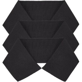 Gorgecraft 3pcs الألياف المرنة إزلياء النسيج الأسود حزام متماسك متماسكة ويلت مضلع الحافة لوازم الخياطة لأزرار الأزم