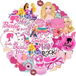 حزمة من 85 PCS Barbie ، ملصق ألوان وردية للفتيات ، النساء ، سيدة ، ملصقات ملصقات للفينيل الجمالية المقاومة للماء للوارد ، دفاتر الملاحظات ، علامات التبويب ، أجهزة الكمبيوتر المحمولة ، الغيتار