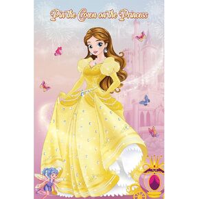 دبوس التاج على لعبة Princess Party مع Decoration Belle Poster ، 40 ملصق التاج ، ديكورات الحسناء لأميرة الحفلات تفضل ألعاب Princess Party