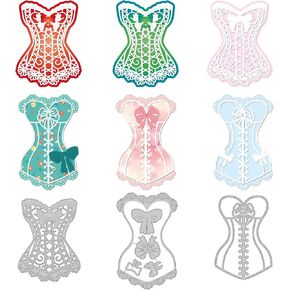 BENECREAT Clothes Pattern Carbon Steel Cutting Dies Stencils, Corset Layering Metal Cutting Dies Stencils for DIY Scrapbooking, Photo Album, Decorative Embossing Paper Card