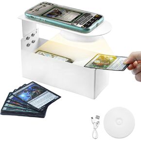 2025NEWNEWLENGE تم ماسحة بطاقة التداول التي تمت ترقيتها مع 3 أوضاع ملونة LED LED LED LED MACTERIC TAND ، MTG & TCG SCANNER ، SCAN SCHER SCHERS و TRACK FACK ، ملاءمة للبطاقات غير المقيدة والأكمام ، من أجل MANABOX