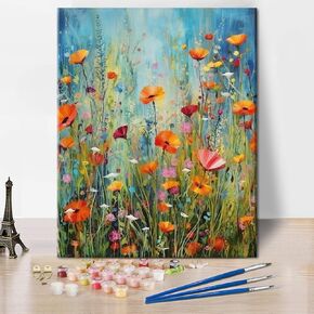 TUMOVO Paint by Numbers Kit for Adults Beautiful Proud Woman Adult Paint by Number with Brushes Floral Design for Womens Day Painting Oil Paint by Numbers DIY Painting Art Crafts for Home 16x20 in