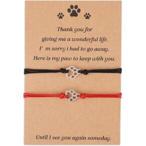 2PCS PET Memorial Bracelets ، PAW PRINT PRISTERISE BRACELET DEPLAIR TERMALITY HIMERS FOR VIRCHED OF DOG & CAT PET PERIAVEMENT FOR