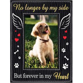 Waahome Dog Memorial Picture Frame - هدايا تذكارية للكلاب لفقدان الكلب - 4x6 إطار ميموريال أليف - فقدان هدية تعاطف مع الكلاب - هدايا ميموريال أليف للكلاب القطط - ذكرى الكلاب التي تمر بالهدايا