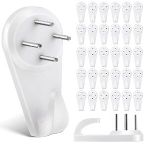 50 Pack Stucco Hooks Concrete Wall Hooks Concrete Wall Picture Hangers with Invisible Nails Attach to Stucco Without Drilling Cinder Block Wall Hangers for Stucco Cement Wall Hard Walls and More
