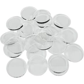 Litko Clear Miniature Rotes ، دائرية 1 بوصة ، واضحة 3 مم (25)