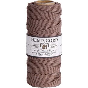 Hemptique 100 ٪ بقعة القنب - سلسلة القنب 62.5 متر - مصنوعة من الحب - رقم 20 ~ 1 مم لتصنيع المجوهر