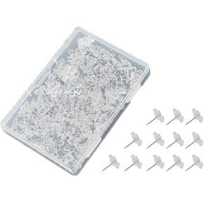 100pcs دبابيس دفع زهرة واضحة للدخول إلى الجدار ، دبابيس الدفع اللطيفة للزخرفة للصور.