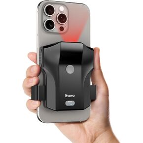 Eyoyo 2D Bluetooth Barcode Scanner: Portable Phone Back Clip Wireless 1D QR Code Scanner with Battery Level Indicator, Fast Bar Code Reader Compatible with Android Phone, iPhone for Book Library Store