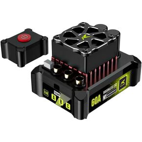 Croboll RE034 60A ESC مستقلة بدون فرش مع مروحة التبريد لـ RC CAR RZ001 و XTS-F10 ، استبدال وحدة التحكم الإلكترونية 3-WAR