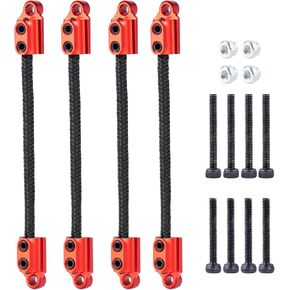 SWX RC Absorber Straps 1/18 مقياس التعليق الأمامي/الخلفي لأشرطة سفر LOSI 1/18 MINI LMT Monster Truck Upgrade (RED)