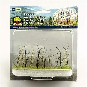 أشجار وودز حافة العارية 2 '' إلى 2.5 '' n-scale 20/pk