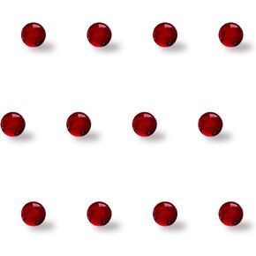 Ruby Pearl, 2mm Ruby Beads Balls - 12 Pack - 2mm OD Ruby Pearls for Heat Retention in Lab Experiment, Bracelets, Necklaces, and Crafts