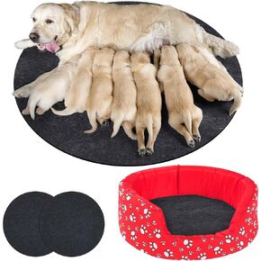 2 Pack Whelping Pads Washable and Waterproof, Reusable Pet Training Mat, Pee Pads for Dogs, Fast Absorbing, Non Slip for Whelping Box Kit Small Dog Puppy Training Supplies(32 x 32)