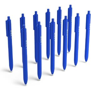 TRU RED Staples Retractable Quick Dry Gel Pens, Medium Point, 0.7mm, Blue, 24/Carton (TR54499-CCVS)