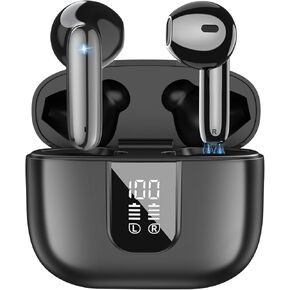 ترجمة سماعات الأذن في الوقت الفعلي ، AI Translator Ear Buds 143 LAGUAGES ، Bluetooth اللاسلكي ترجمة سماعة الأذن مع تطبيق للموسيقى والمكالم