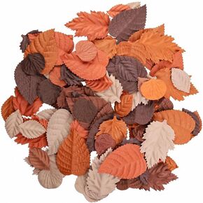 مصنوعة يدويًا 100 PCS أوراق Mlberry أوراق الوردة أوراق عباد الشمس أوراق الكوبية أوراق Lotus أوراق Scrapbooking بطاقة DIY Craft Supplies ، إجازة اصطناعية (أوراق خضراء مختلطة)