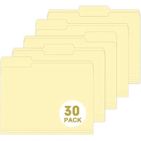 مجلدات Manila ، Herkka 30 Pack 1/3 Cut Tab Bolders ، مجلدات مانيلا 8.5 × 11 مصممة لاستخدام المكتب والفصول الدراسية ، حجم الرسالة