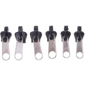 6 PCS أسود إصلاح Zipper Kit Kit استبدال zip slider الأسنان السوستة تصميم استبدال السوستة السوست