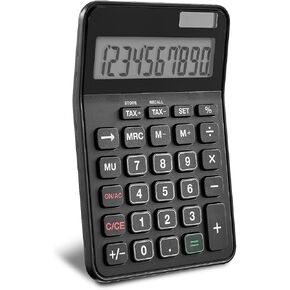 Staples 10 -Digit Battery/Solar Pleased Basic Calculator ، Black ، 2/Pack (ST240 -CCVS)