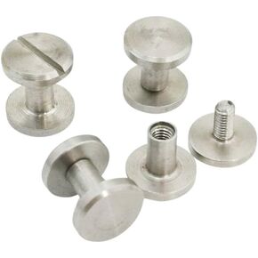 Towonder Stainless Steel Screw Belt buckel head Screw DIY Leather Craft Making Rusty Proof Metal Screw replacement for buckle 0.39x0.16x0.28inch
