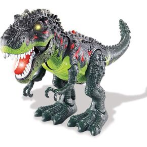 Powertrc Walking T-Rex Dinosaur Toy للأطفال | مصابيح LED وأصوات الديناصورات الواقعية | لعبة تعليمية متعة ما قبل التاريخ