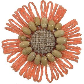 Expo International Raffia عباد الشمس بقع/أزياء البرتقال
