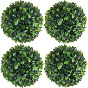Hotop 4 Pcs 15.7 Inch Artificial Plant Topiary Ball 4 Layers Garden Spheres Boxwood Balls Artificial Topiaries Spheres Decorative Balls for Backyard, Balcony, Garden, Wedding and Indoor Outdoor Decor in Kuwait