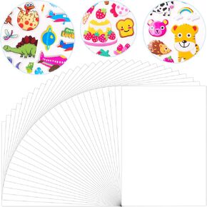 BeYumi 60 Packs Sticker Album Pages, Reusable Double-Sided Release Papers for Decal, Blank Sticker Collecting Pages for Kids and Adults, 11.6 x 8.3 Inches