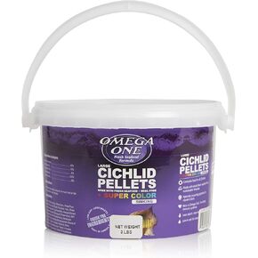 Omega One Super Color Sinking Cichlid Pellets, Large, 3 lb x1
