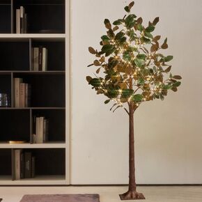 Fudios مضاءة أشجار الزيتون الاصطناعية 4ft 160 LED ضوء خرافية للديكور داخل الخارج، مضاءة شجرة وهمية أضواء خضراء كهربائية لعيد الميلاد الزفاف عطلة ديكور المنزل in Kuwait