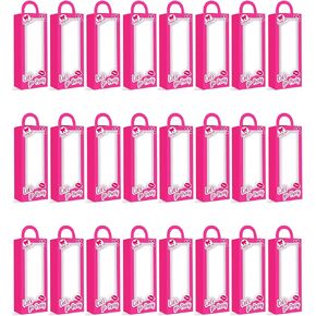 24 Pack Pink Girls Party Boxes Bink Doll Gift Box Goodie Bags Candy Treats Boxes Princess Theme Party Party Bag Birth