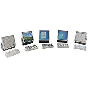 Building Toys Custom Bricks Computers Office Setup Businessman. Set of 5. 2x2 Tiles & Keyboards