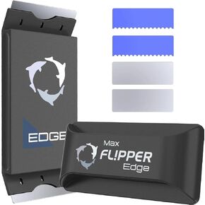 FL!PPER Flipper Edge Max Clownfish Limited Edition Floating Magnetic Aquarium Cleaner 2-in-1 Dual Blade Scrubber & Scraper Fish Tank Cleaner Tools for Efficient Cleaning & Acrylic Surface Maintenance