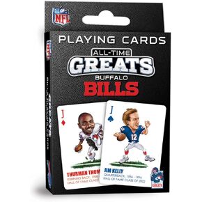 MasterPieces Playing Cards - Buffalo Bills All-Time Greats Playing Cards - Officially Licensed Playing Card Deck for Adults, Kids, and Family