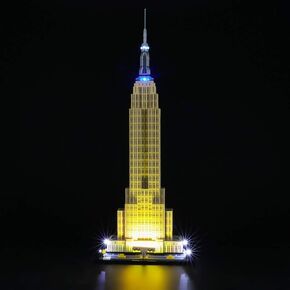 مجموعة إضاءة LED Briksmax لبناء State Empire Empire - متوافق مع طراز Lego 21046 لبنات البناء - لا تشمل مجموعة Lego