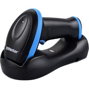 ماسح ضوئي باركود اللاسلكي مع شحن مهد ، 3 في 1 سلكية ومرجعية لاسلكية 1D Laser Bar Code Reader USB Scanner Base Handheld لـ Supermarket Retail Warehouse Bookstore