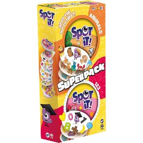 Zygomatic Spot It! Super Pack Kids (2024 Refresh) Eco Big Box - Includes Animals and 1,2,3 Editions, Family Card Game Bundle for Quick Reflexes! Ages 6+, 2-8 Players, 10 Minute Playtime, Made
