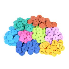 Hand2Mind Foam Place القيمة أقراص القيمة 4 القيم ، والرقائق العد للأطفال ، وعدادات الرياضيات رياض الأطفال ، ومستلزمات مدرس الرياضيات ، و 10 من معالجات الرياضيات للمدرسة الابتدائية (حزمة 200)