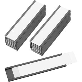 Patikil Magnetic Label حامل 4 "× 1" مع إدراج الورق ، 25 جهاز كمبيوتر C قناة Cannel File Cabinet Labels حاملات بطاقة بيانات الرف