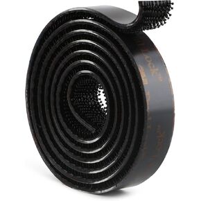 قفل مزدوج SJ3550 قابلية قابلة لإعادة التثبيت 0.5 '' × 3ft شريط التثبيت الثقيل الأسود لاصق قوي مع رؤوس متشابكة على شكل فطر للاستخدام الداخلي والخارجي