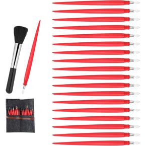 18 Pack Scratching Drawing Tools Scratch Art Tools Dual Tip Scratch Paper Stick Stylus Tool Bag Scratching Drawing Color Pen with Clean Brush for Art Paper Painting