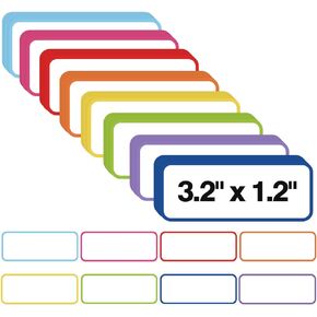 72 PCS ملصقات مغناطيسية جافة ، 3.2 × 1.2 ملونة قابلة لإعادة الاستخدام القابلة للكتابة اسم مغناطيسي علامات ملصقات ملصقات مغناطيسية للبيضاء ، الثلاجة ، منزل مكتب الفصول الدراسية (8 ألوان)