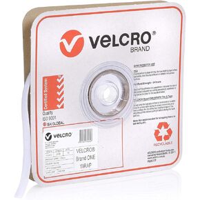 Velcro 170015 1/2in. × 25 عامًا إلى الخلف ، أبيض