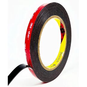 3M VHB 5952 شريط الرغوة مزدوج التثبيت الأسود 1/2 بوصة × 15FEET Acrylic لاصق شريط السيارات ديكور المنزل (1/2inch x 15feet)