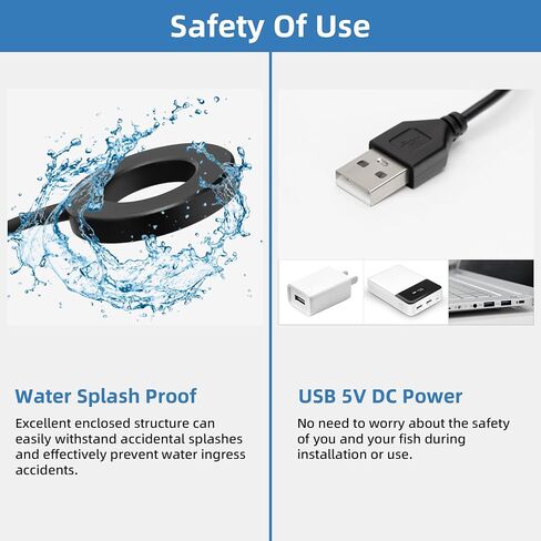 Clip On Aquarium Light with Dimmer Small USB Fish Tank Light 8W Dimmable Full Spectrum Lamp for Betta Tank Adjustable Dimmer Multi-Color LED (Adapter NOT Included) in Saudi Arabia