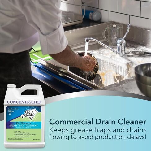 Black Diamond Stoneworks GET SERIOUS Grease Trap Treatment. Commercial Enzyme Drain Opener, Odor Control, Enzyme for Grease Trap Cleaner, and Maintenance. Eliminates Build-Up, Odor, and drain grease. in Kuwait